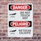 Signmission Hot Surface Sign, 10 in H x 7 in W, Plastic, Do Not Touch Hot Bilingual OS-2PACK-DS-P-710-VS-1177 - alternate 3